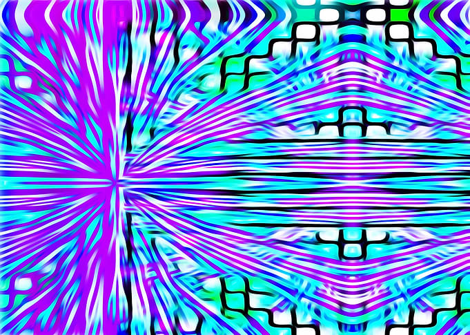 pink blue and green line pattern abstract background