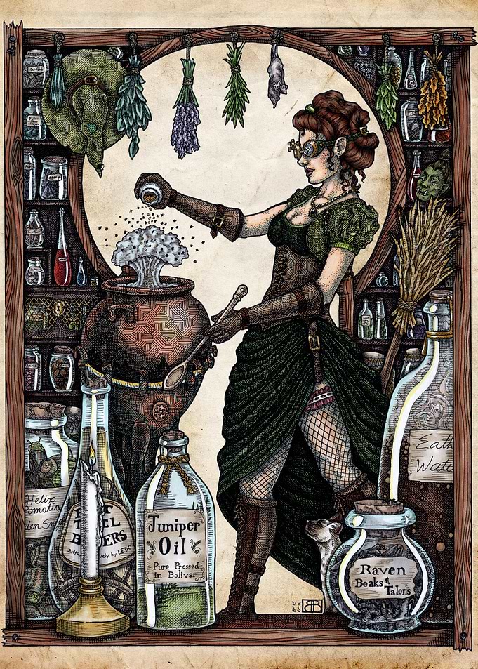 Ezlynn the Industrial witch specializes in potion-makin ...