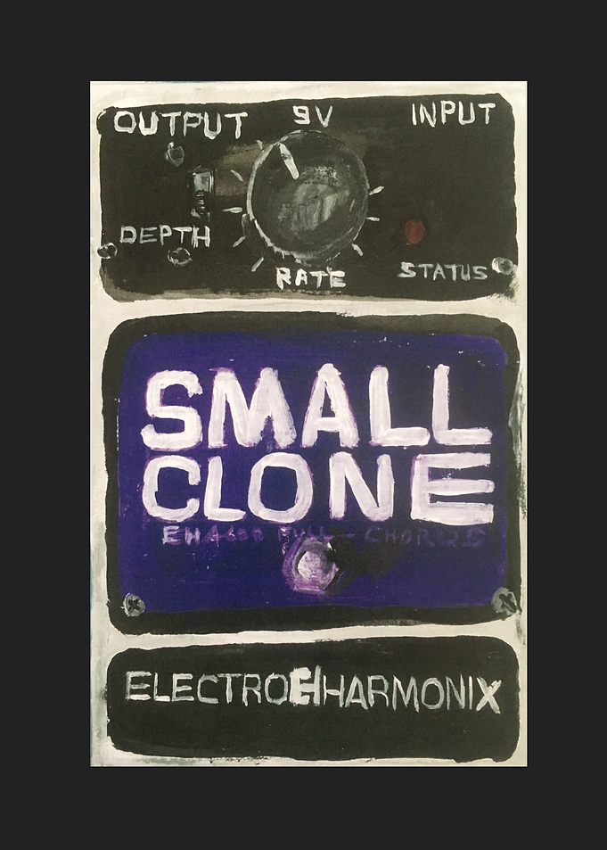 small clone guitar art