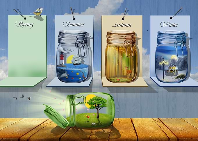 Spring, summer, autumn and winter for emergency reserve ...