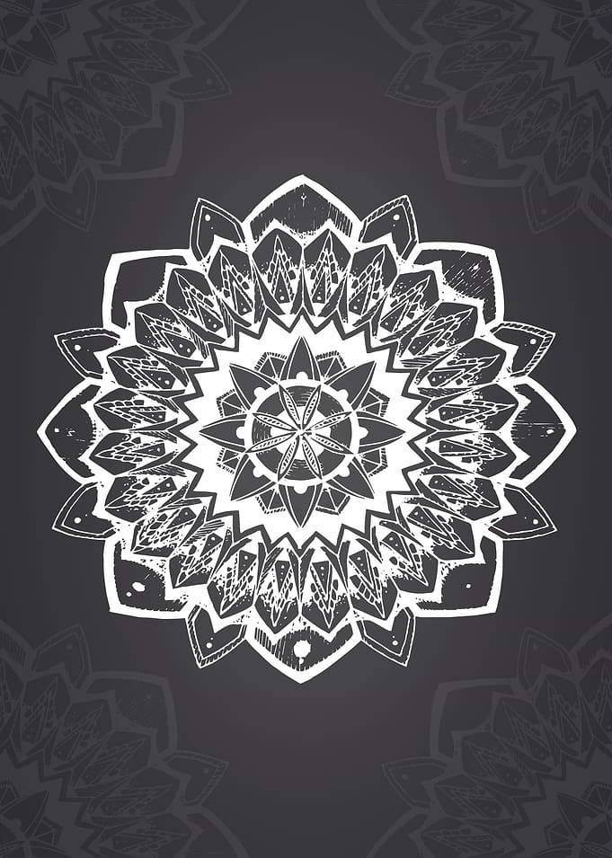 Mandala. Grey scale