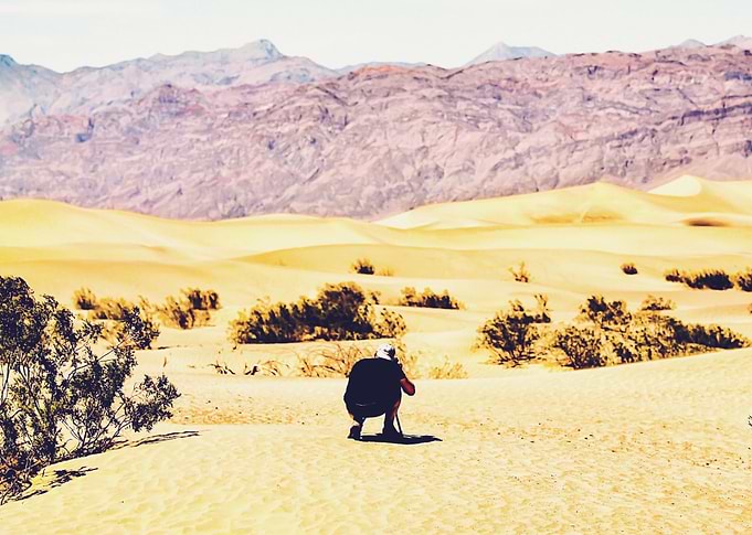 At Death Valley national park, USA in summer