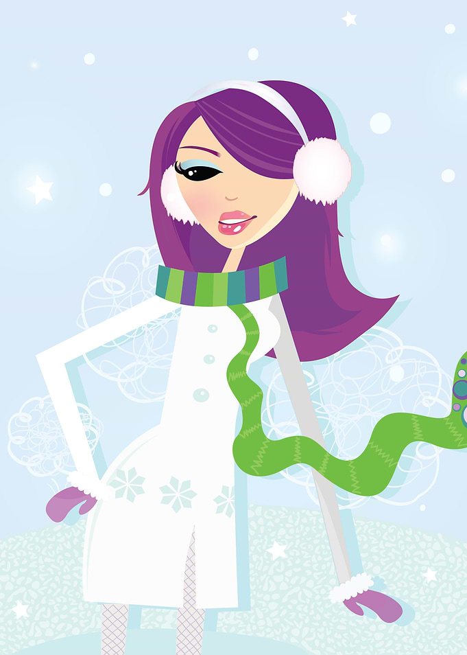 New girl in atelier. Fresh illustration, wonderful Desi ...