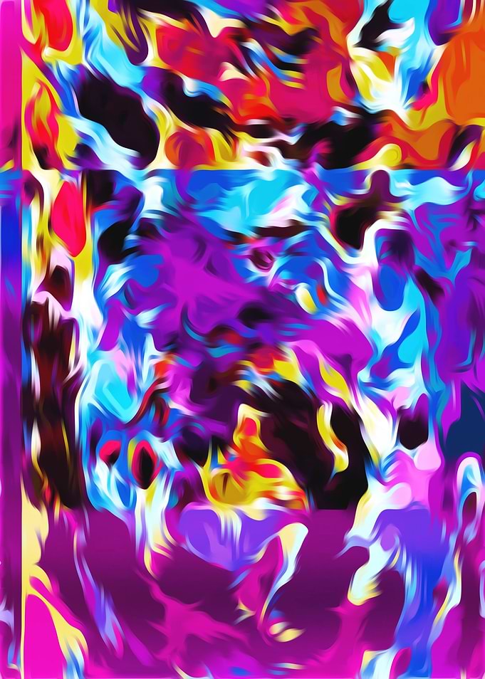 purple pink blue orange yellow and red spiral painting ...