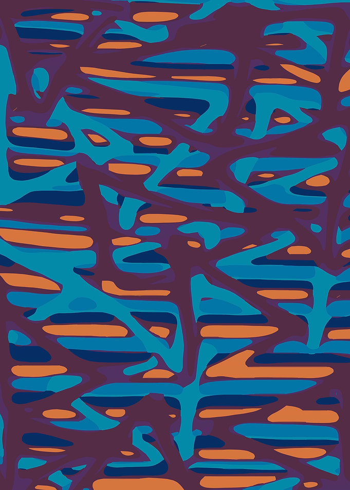 blue purple and orange painting abstract background