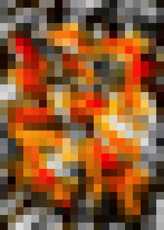 red orange black and white pixel abstract background