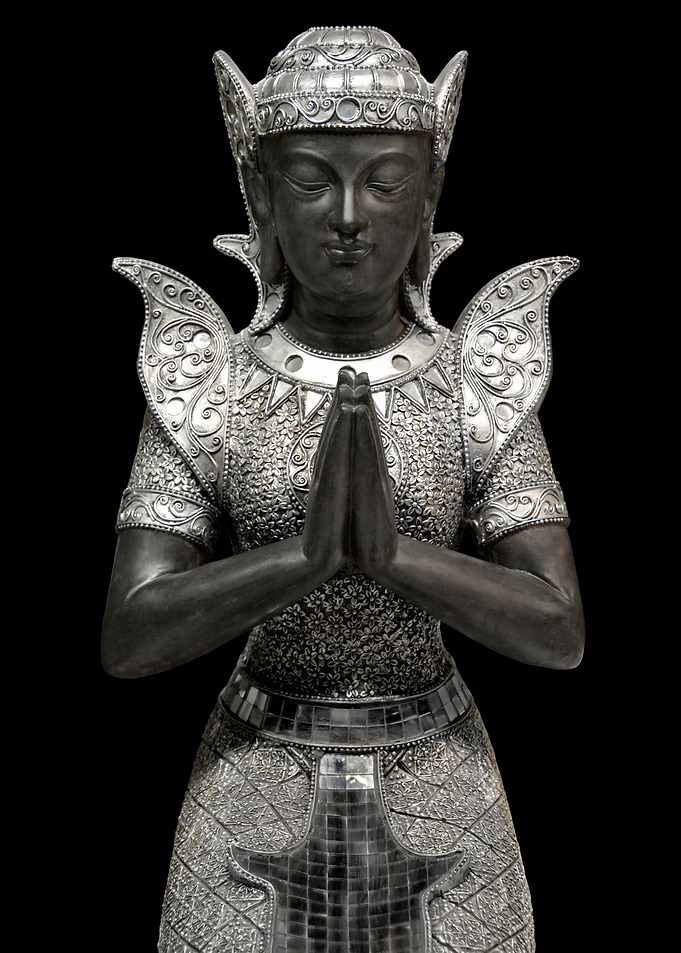 Silent Prayer statue of a silent praying Buddha
