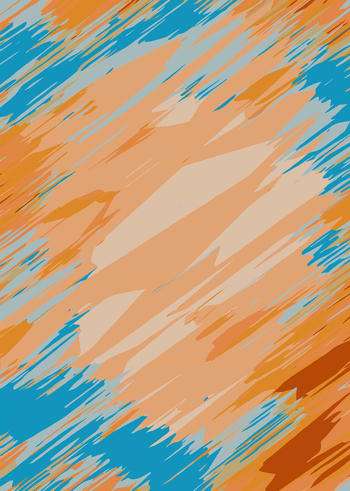 orange brown and blue painting abstract background
