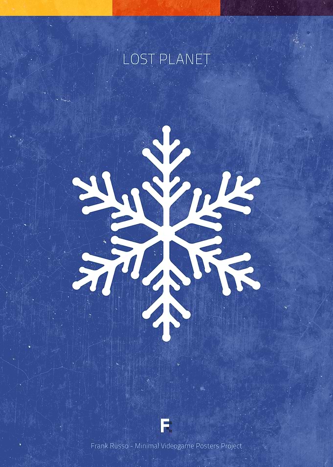 Lost Planet. Minimal Videogame Poster.