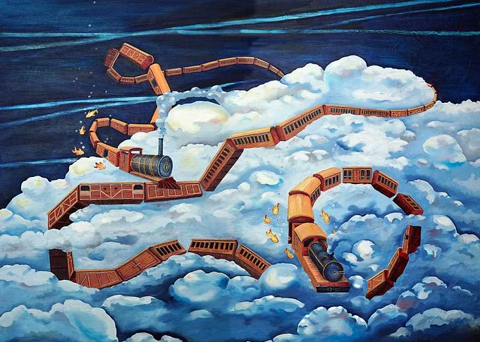 'The Journey'. Oil on Canvas