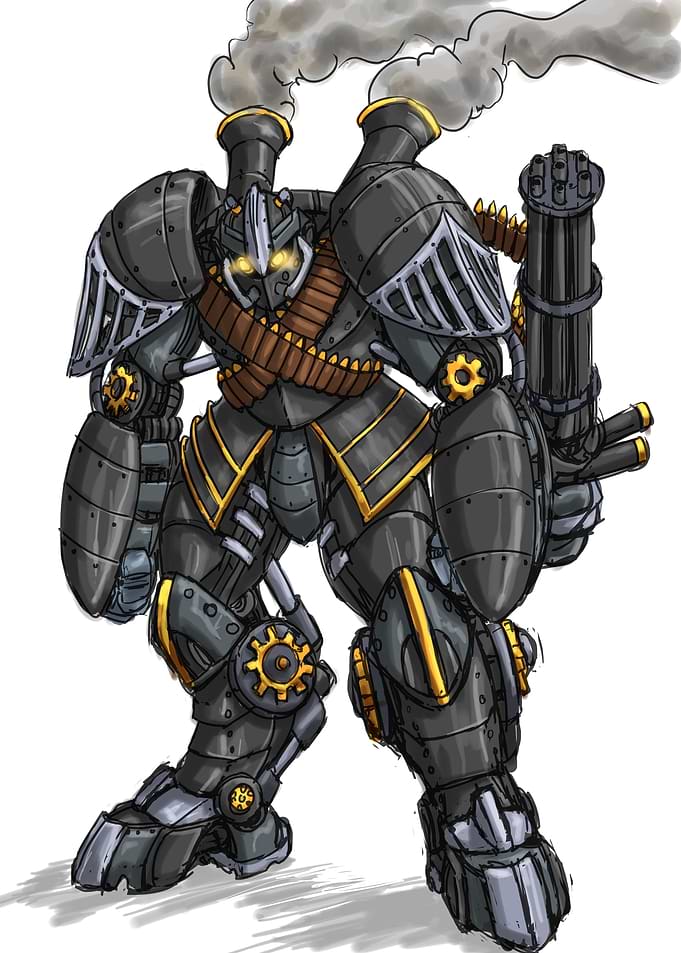 1910 retro mecha from an alternate Mexican Revolution