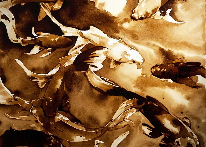 Swimming in coffee