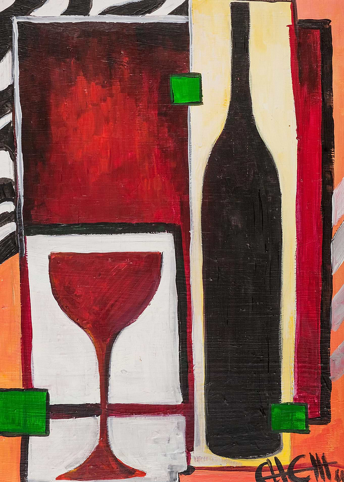 A painting with oil paints