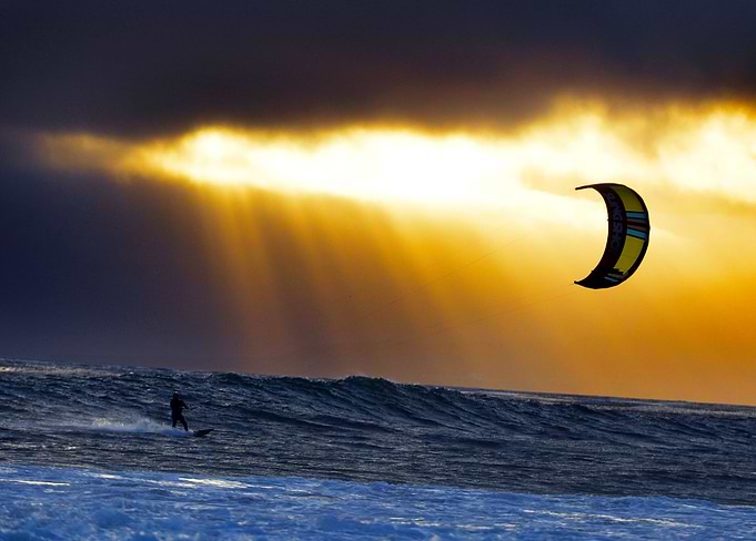 kitesurfing