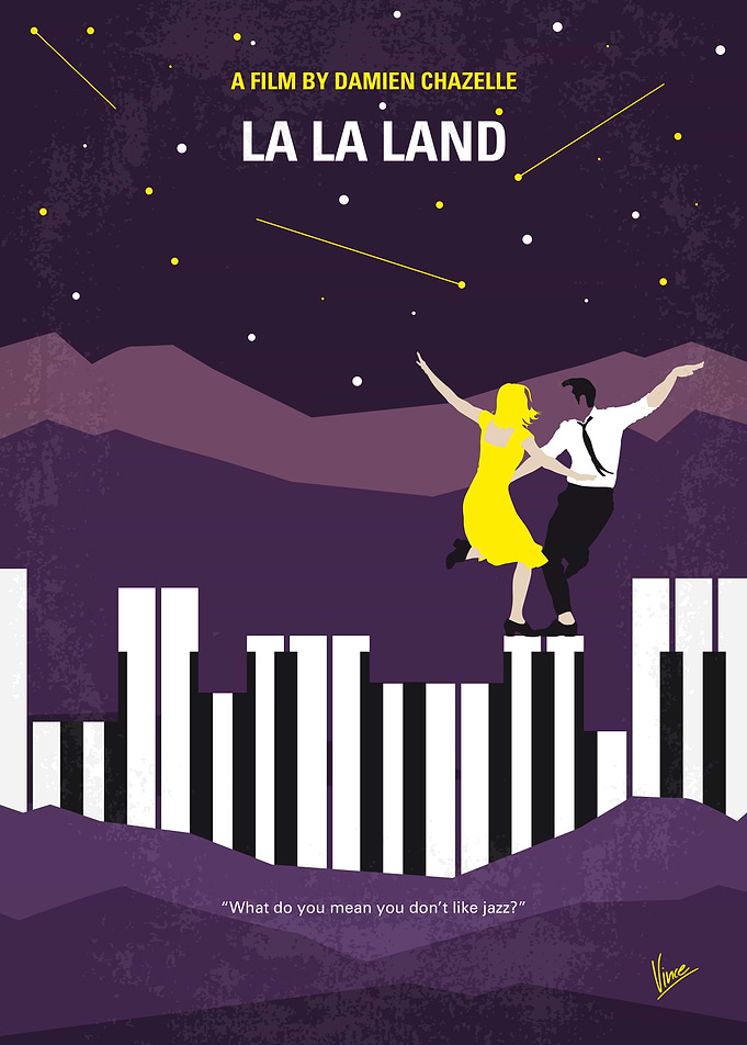 No756 My La La Land minimal movie poster A jazz pianist ...