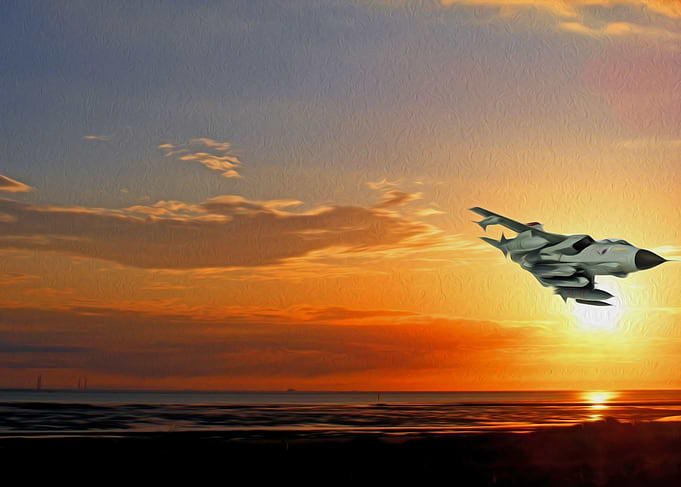 A single Tornado GR4 flyin