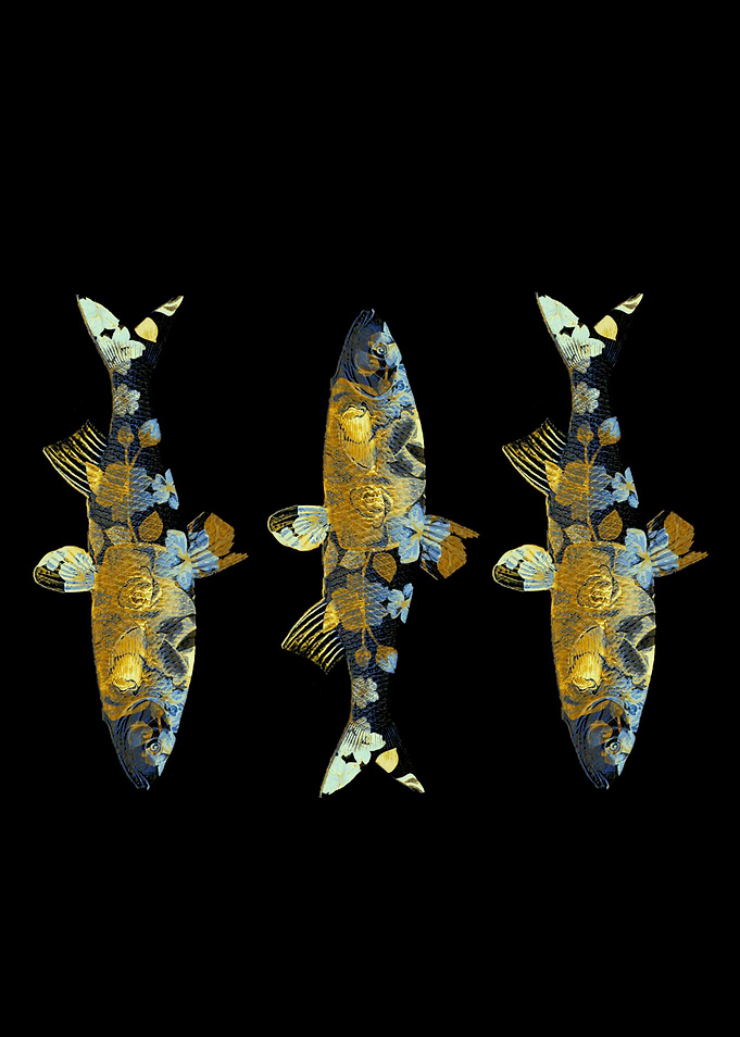 trio of flowery fish