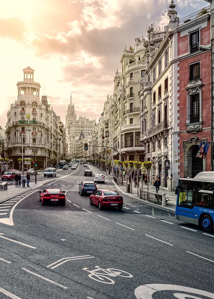 Famous Gran Vía, Madrid, Spain