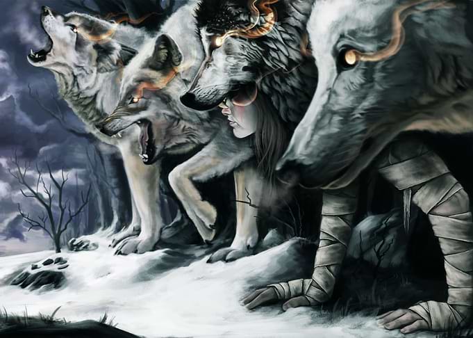 Wolf's Clan - Strength of The Pack Digital Painting
