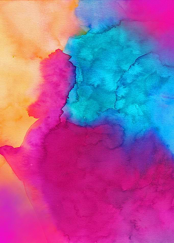 hand painted with watercolor