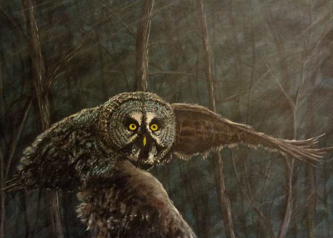 Second acrylic painting by Jack Lepper that was inspire ...