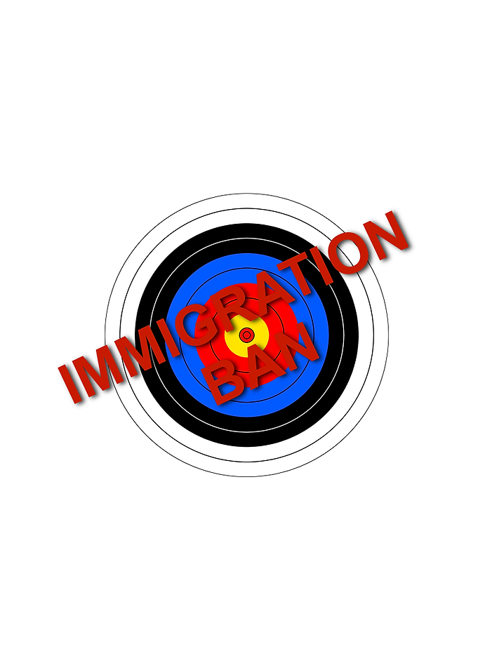 Target Immigration Ban Sport target illustration with t ...