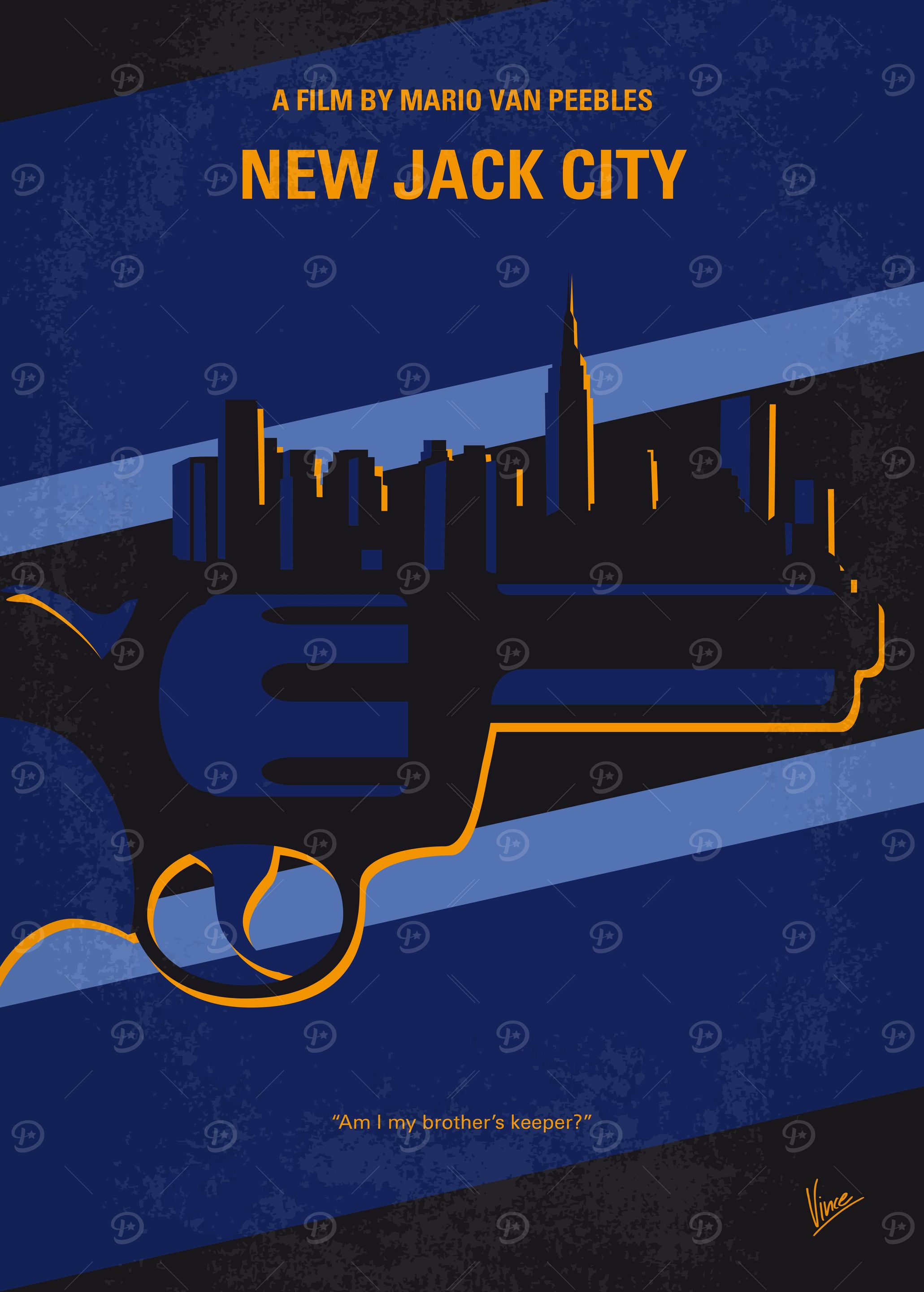 No762 My New Jack City minimal movie poster A crime lo ...