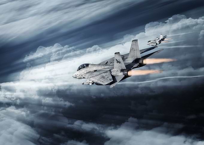 Grumman F14-D Tomcats of VF-213 the Black Lions
