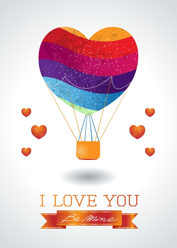 Love is in the air, valentine illustration