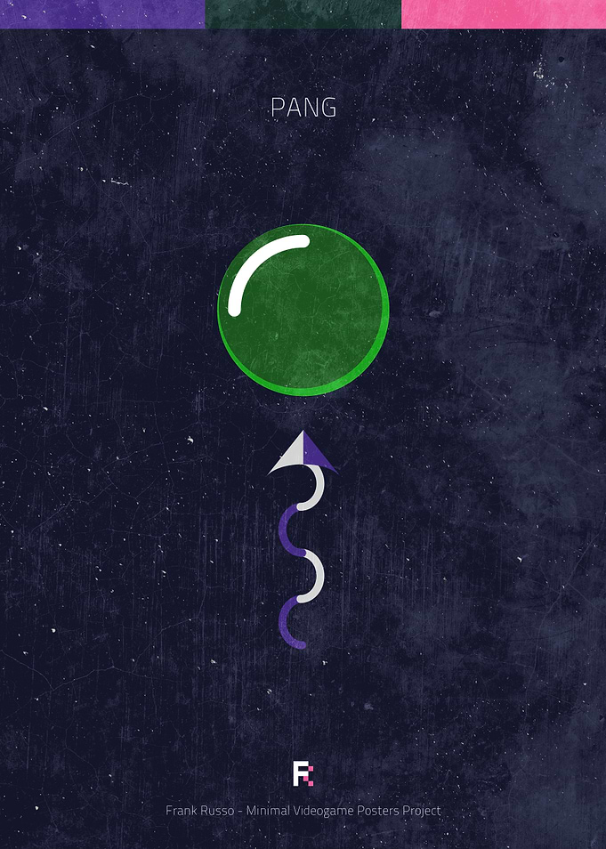 Pang. Minimal Videogame Poster.