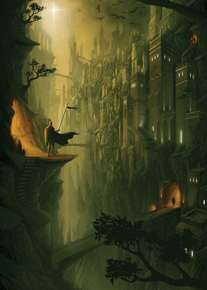The Lost City, digital painting (Photoshop)