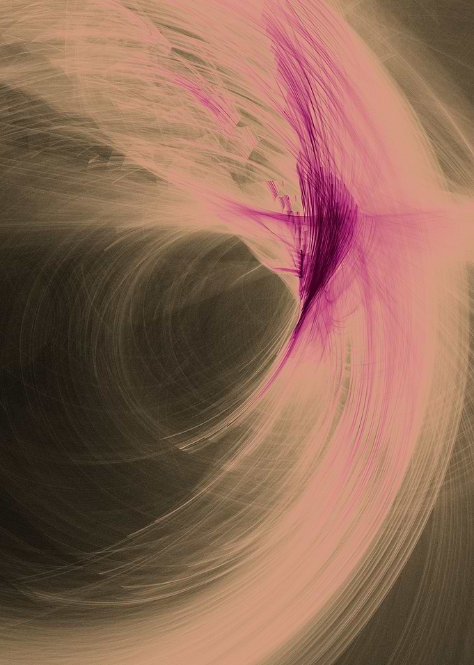 an abstract pink feather