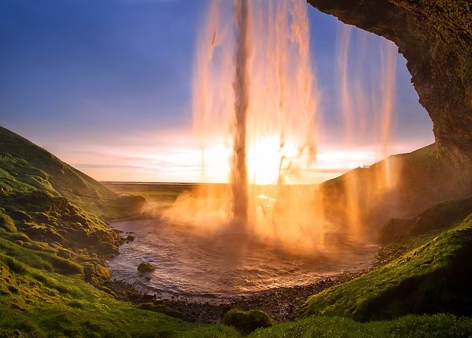 icelandic waterfall