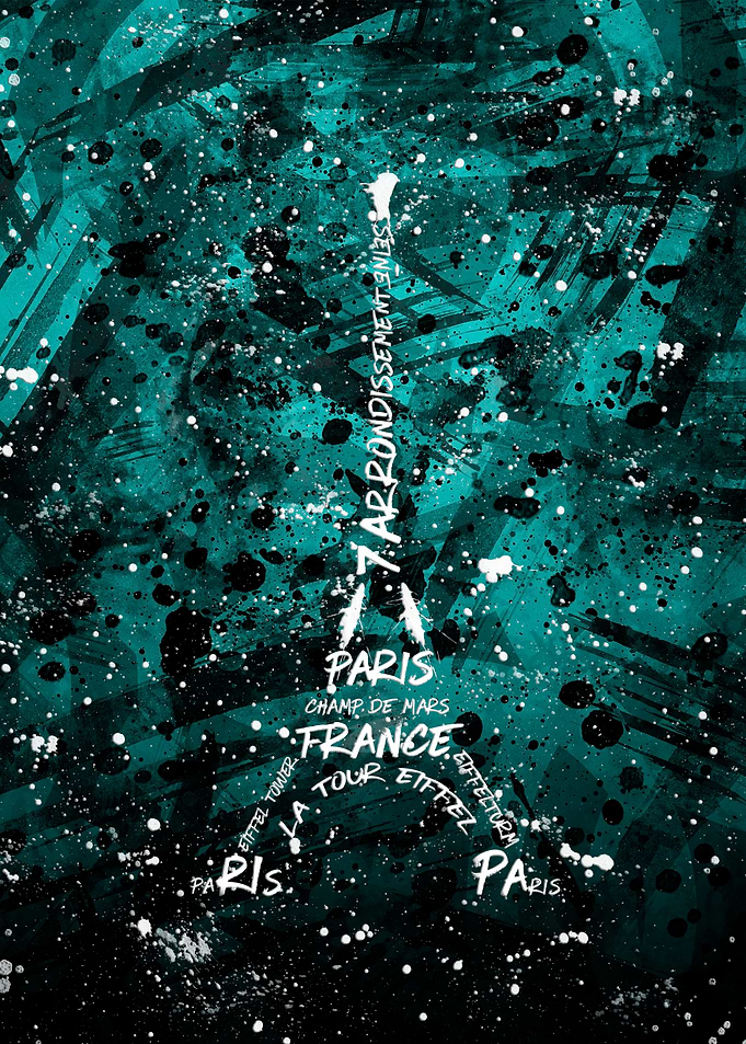 Digital Art Eiffel Tower