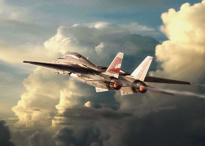 US Navy F-14 Tomcat gets airborne