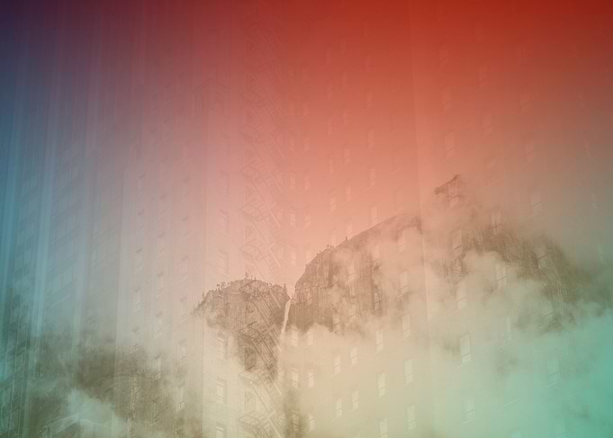 Mountains in clouds