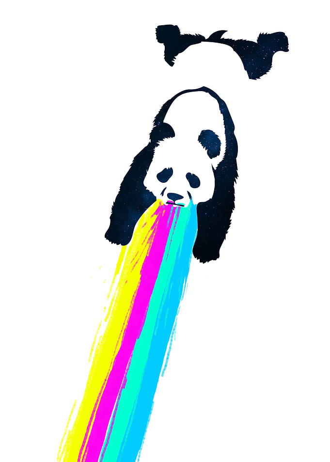 Galactic Hangover Panda - Party hard and vomit rainbows ...