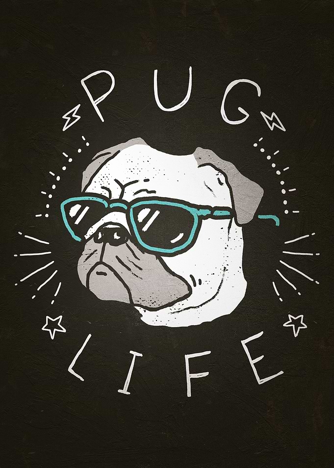 Pug Life by Ronan Lynam - Dogs / Dog Art / Dog Portrait ...