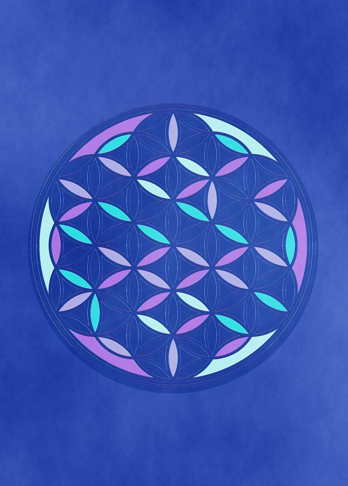 Flower of life 2017 blue
