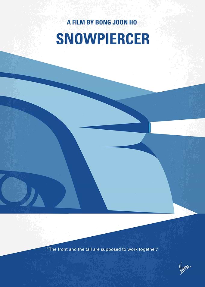 No767 My Snowpiercer minimal movie poster Set in a fut ...