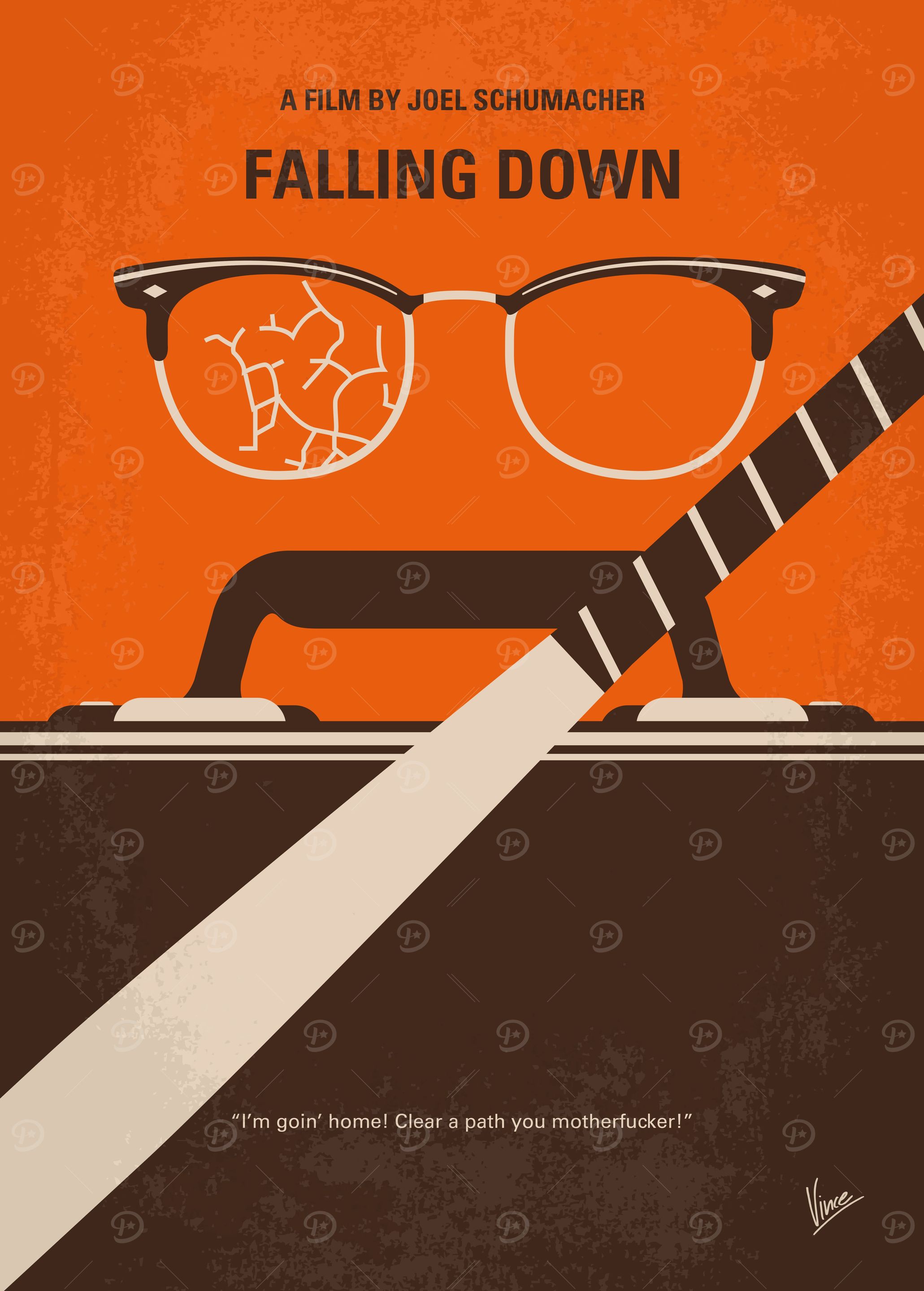 No768 My Falling Down minimal movie poster A borderlin ...