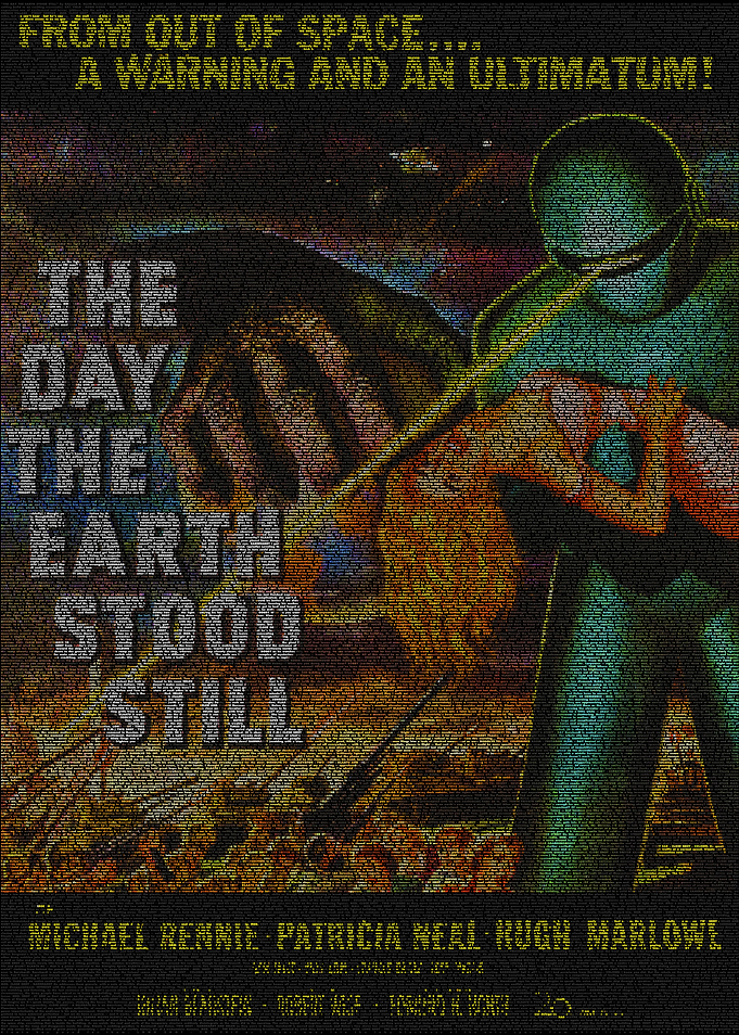 The Day The Earth Stood Still Screenplay Print. A typog ...