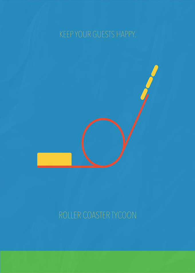 Minimalist Video Games | Roller Coaster Tycoon