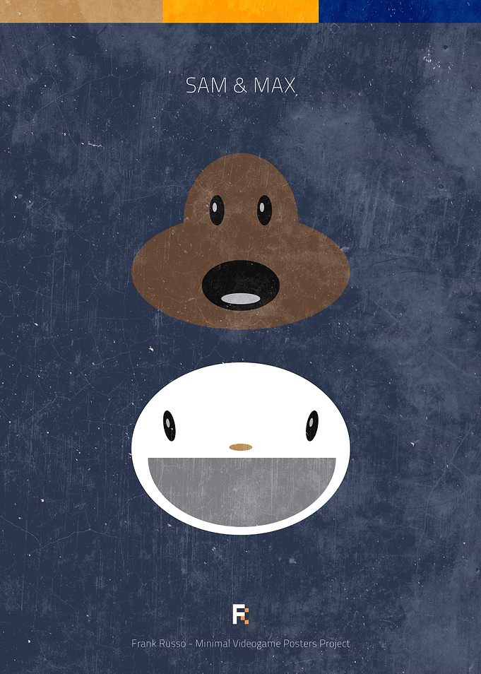 Sam & Max. Minimal Videogame Poster.