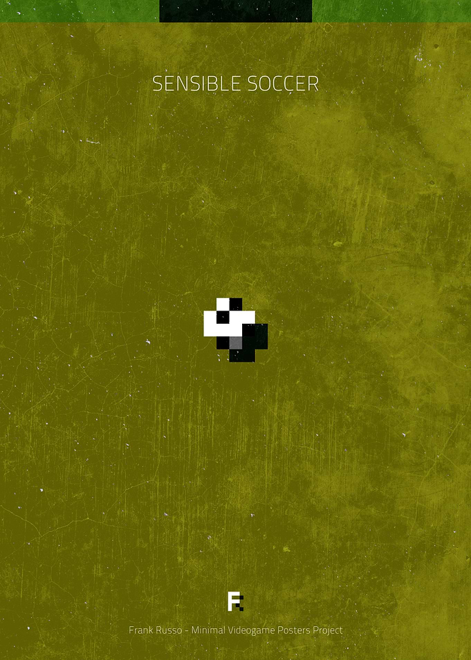 Sensible Soccer. Minimal Videogame Poster.