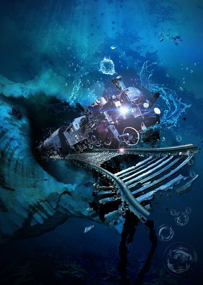 Aquatic and dreamlike surrealist decor