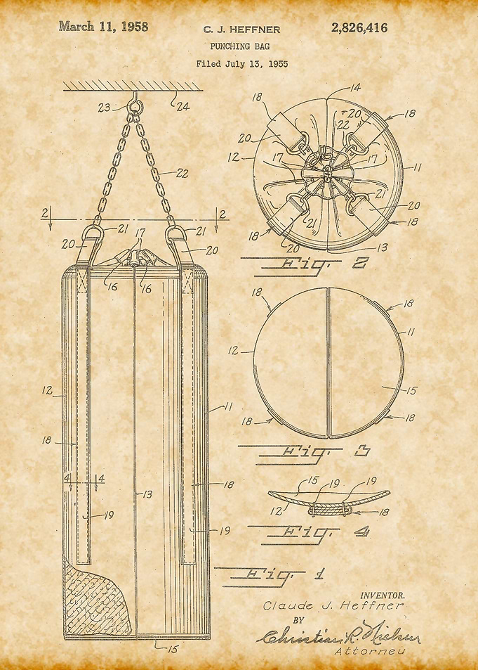 Vintage Boxing Heavy Bag Patent