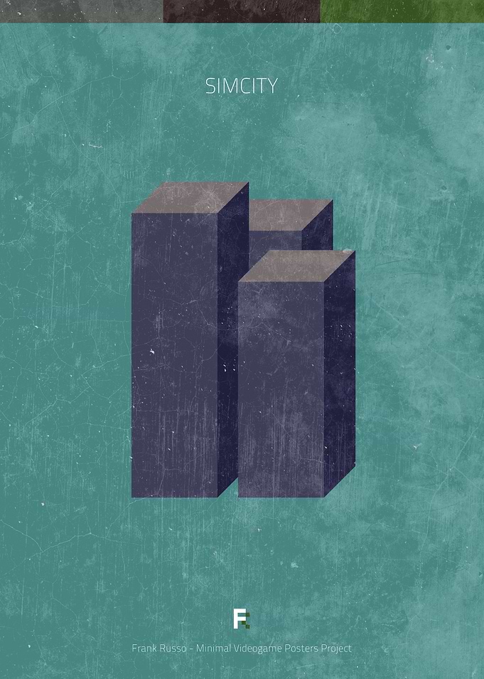 SimCity. Minimal Videogame Poster.