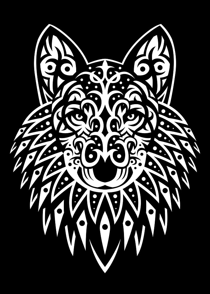 Tribal wolf