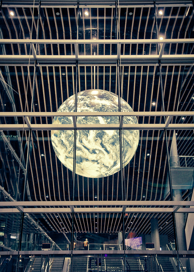 The earth from outside the Vancouver trade and conventi ...